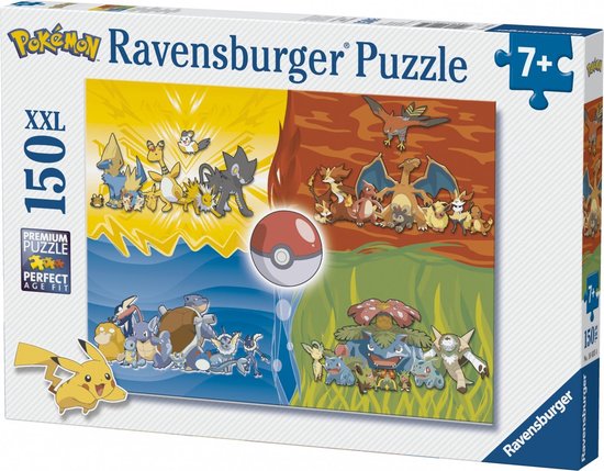 Ravensburger Verschillende Pokémon puzzel - legpuzzel - 150 stukjes - Ravensburger