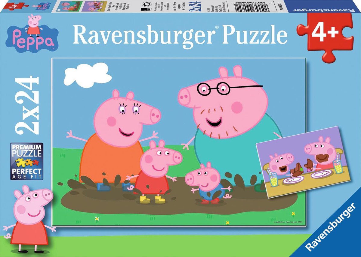 Ravensburger puzzel Peppa Pig 2x24 stukjes kinderpuzzel