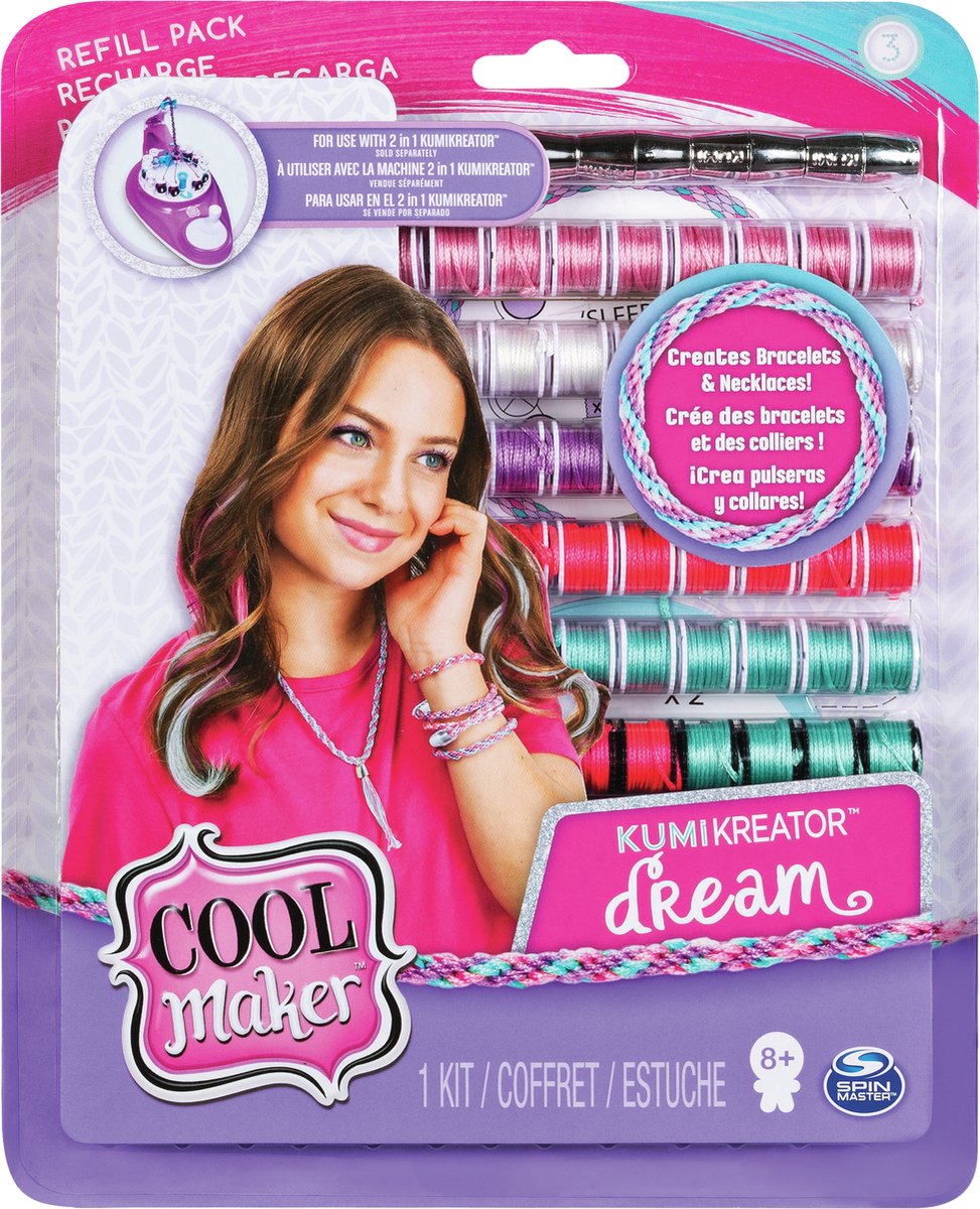 Cool Maker – Coffret de mode KumiNeons, fabrique jusqu'à 12 bracelets avec  la machine