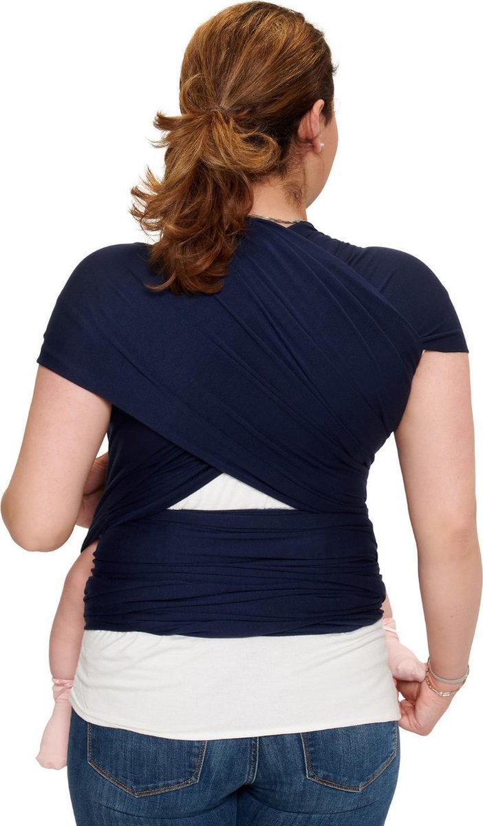 Baby Garden draagdoek donkerblauw - Ergonomisch - Original - Gratis slabbetje van $ — afbeelding 3