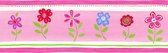 ESTAhome behangrand bloemen roze - 177303 - 17,06 cm x 5 m