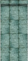 ESTAhome behang zinken platen smaragdgroen - 138879 - 53 cm x 10,05 m