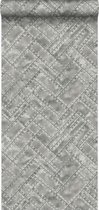 Origin Wallcoverings behang metalen platen licht taupe - 337243 - 53 cm x 10,05 m