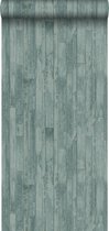 ESTAhome behang vintage sloophout planken vergrijsd groen - 128840 - 53 cm x 10,05 m