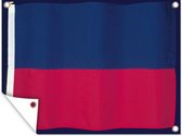Le drapeau d'Haïti sur fond noir Affiche de jardin 160x120 cm - Toile de jardin / Toile d'extérieur / Peintures d'extérieur (décoration de jardin) XXL / Groot format!