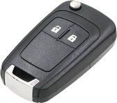 Autosleutel 2 knoppen klapsleutel HU100 + Batterij CR2032 geschikt voor Opel sleutel Astra / Corsa / Zafira / Insignia / Adam / Cascada