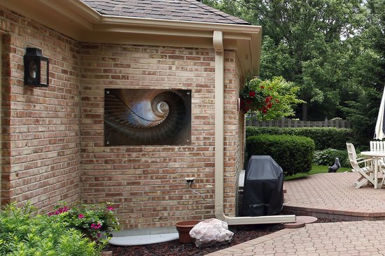 Affiche de jardin Un escalier en colimaçon dans un phare 90x60 cm - Toile de jardin / Toile d'extérieur / Peintures d'extérieur (décoration de jardin)