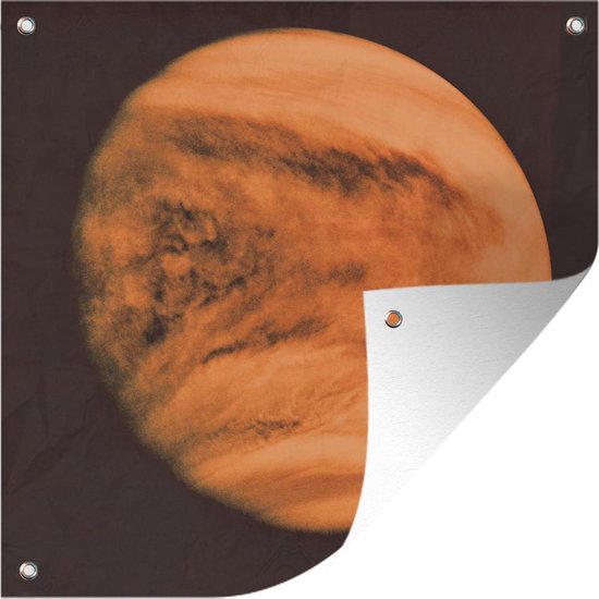 Tuindoek De planeet Venus bij een donkere achtergrond - 100x100 cm