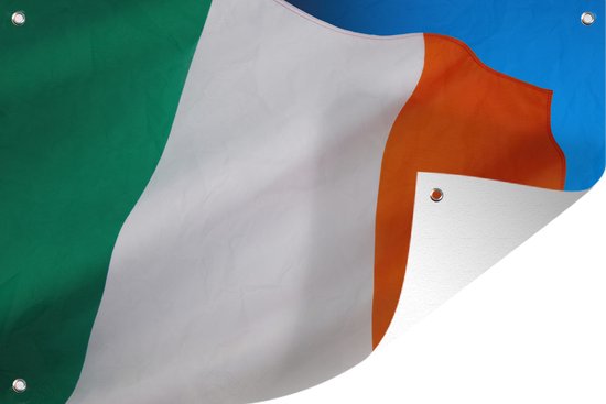 Tuindecoratie De nationale vlag van Ierland - 60x40 cm - Tuinposter - Tuindoek - Buitenposter