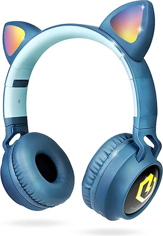 patroon begaan Wiskundig PowerLocus Buddy Draadloze On-Ear Koptelefoon voor Kinderen - Blauw |  bol.com