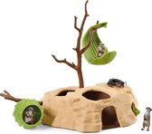 Schleich Wild Life - Rustplaats voor Stokstaartjes - Speelfigurenset - Kinderspeelgoed voor Jongens en Meisjes - 3 tot 8 jaar - 10 Onderdelen