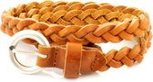 Kidzzbelts Meisjesriem GevlochtenSmalle 2045 - Cognac - 55 cm