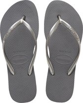 Havaianas Slim Flatform Dames Slippers - Steel Grey - Maat 41/42