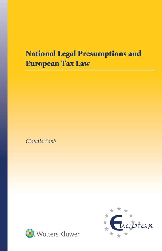 National Legal Presumptions and European Tax Law - cover