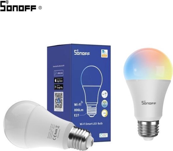Gepolijst uitslag oortelefoon Sonoff - B05-B-A60 - Dimbare RGB LED Lamp - Gloeilamp - Smart LED lamp -  RGB - Slimme... | bol.com