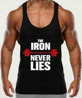 Tank top - stringer - bodybuilding - powerlifting - fitness - large - men - the iron never lies
