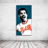 Pop Art Freddie Mercury Canvas - 100 x 50 cm - Canvasprint - Op dennenhouten kader - Geprint Schilderij - Popart Wanddecoratie