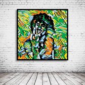 Pop Art Phil Lynott Poster in lijst - 95 x 95 cm Fotopapier Mat 180 gr Framed - Popart Wanddecoratie