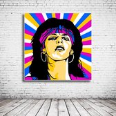Pop Art Nena Canvas - 80 x 80 cm - Canvasprint - Op dennenhouten kader - Geprint Schilderij - Popart Wanddecoratie