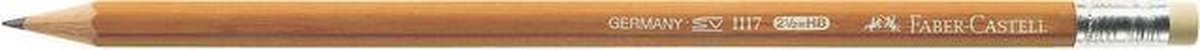 Faber-Castell grafietpotlood 1117 - HB - gevernist - met gumdop - FC-111714