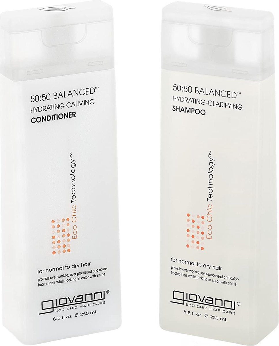 Giovanni Cosmetics - 50:50 Balanced Hair Care Set - Shampoo & Conditioner voor normaal tot droog haar 2x 250ml