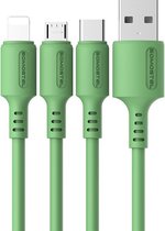 SOMOSTEL - oplaadkabel - USB type C - fast charge - 1.2m - groen