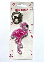 Magic Glitter sleutelhanger Flamingo