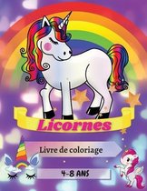 Licornes Livre de coloriage 4-8 Ans