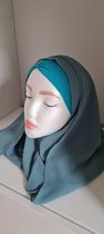 Instant Hijab | Comfortabele Omslagdoek| Hoofddoek| Chiffon | One Size | Mint | Groen