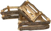 Decoratie Kisten / Manden - Wooden Cabin Stijl - Hout - Set van 3