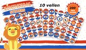 Prijsstickers voor Koningsdag - Kleedjesmarkt - Vrijmarkt - Rommelmarkt - 200 stuks