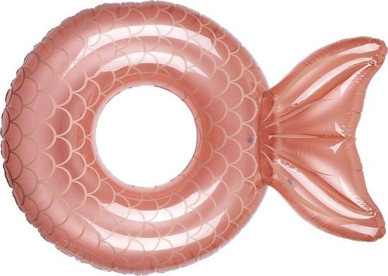 Sunnylife - Zwemband Zeemeermin - Zwemring - Luchtbed - Opblaasbaar - 110 x 130 x 60cm - Rosé goud