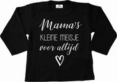 Shirt meisje-mama's kleine meisje voor altijd-zwart-wit-Maat 74