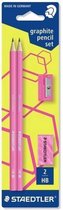 Steadtler Neon potloden set potlood - Neon Roze - Hout / Kunststof - HB potloden