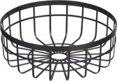 Fruitschaal - rond - zwart - metaal - 30 x 11 cm
