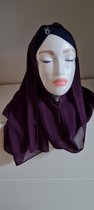 Instant Hijab | Hoofddoek | Comfortabele Omslagdoek | Chiffon | One Size | Paars