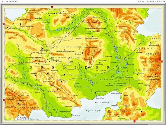 Prediker - Poster - Kaart uit de Atlas van het Bijbelse Continent
