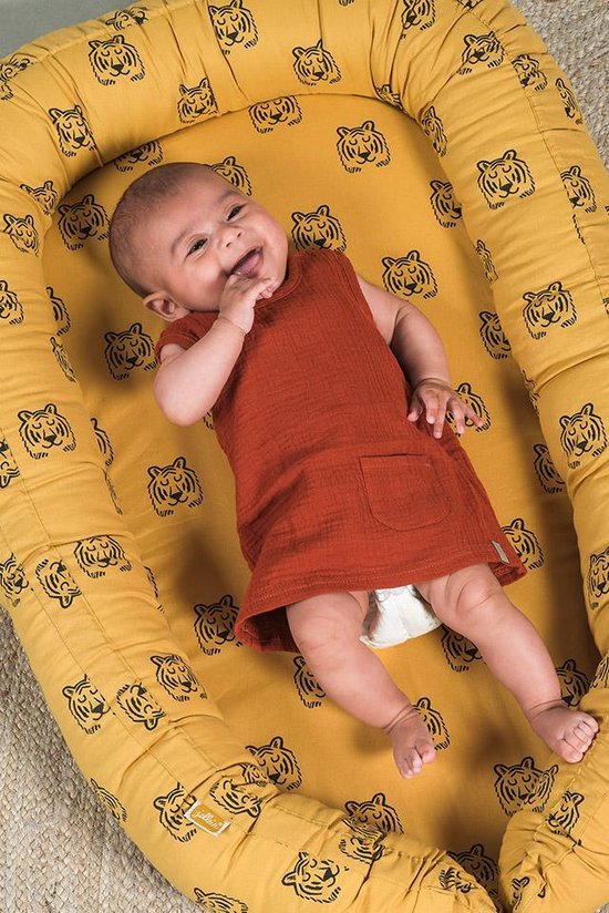 Jollein Babynest Tiger 90x52cm - Mustard