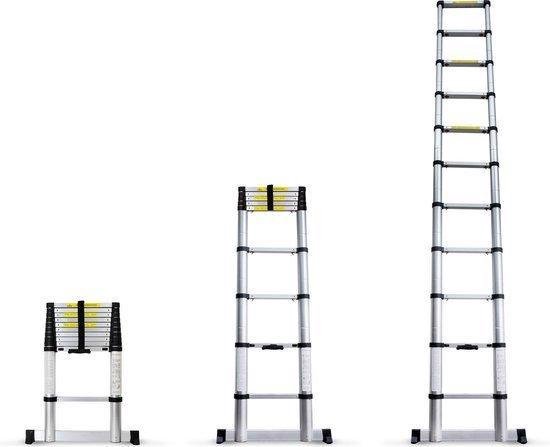 Telescopische Ladder 2.0 Meter - Met stabilisatiebalk - Aluminium