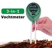 Vochtmeter planten - 3 in 1 -  Watermeter - Vochtigheidsmeter Planten - Watermeter Planten -  PH-meter - Vochtmeter Grond - Grondmeter - Watermeter Planten