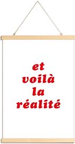 JUNIQE - Posterhanger Realite No. 3 -20x30 /Rood & Wit