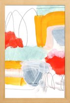 JUNIQE - Poster met houten lijst Veelkleurig - abstract -13x18
