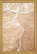 JUNIQE - Poster met houten lijst Seashore -20x30 /Ivoor