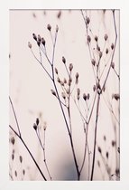 JUNIQE - Poster met houten lijst Wild Flower Pastel 3A Beige -13x18