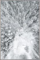 JUNIQE - Poster met kunststof lijst Calm Winter -40x60 /Grijs & Wit