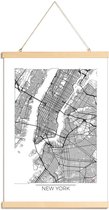 JUNIQE - Posterhanger New York - minimalistische stadskaart -40x60