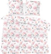 Snoozing Rosa - Dekbedovertrek - Eenpersoons - 140x200/220 cm - Multi kleur