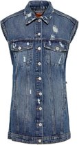 Only Jas Onlcybil Life Lg Dnm Waistcot Add7770-18 15195255 Dark Blue Denim Dames Maat - 38