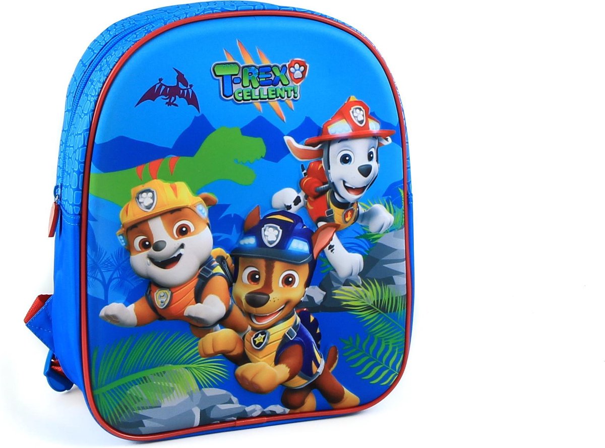 Mybagstory Paw Patrol Rugzak Voor Jongens – Blauw/rood, 31 Cm, Met Verstelbare Bandjes – Ideaal Voor Kinderdagverblijf En School