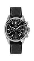 Jacques Lemans Sport Collection Liverpool Luminous - Herenhorloge - 1-2117A - Zwart - Zilver - Chronograaf - Lederen horlogeband - 44 MM - 5 atm